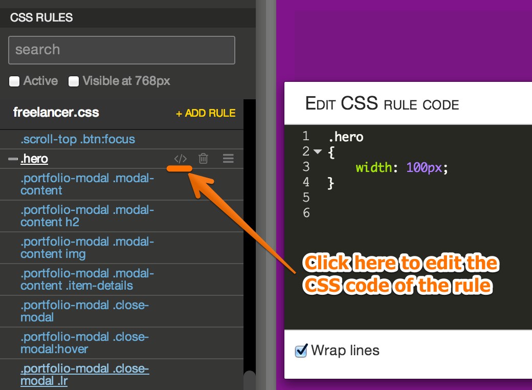 How to edit CSS code?