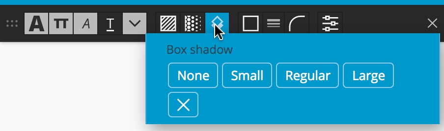 The Pinegrow Floating Tools allows you to modify element box shadows