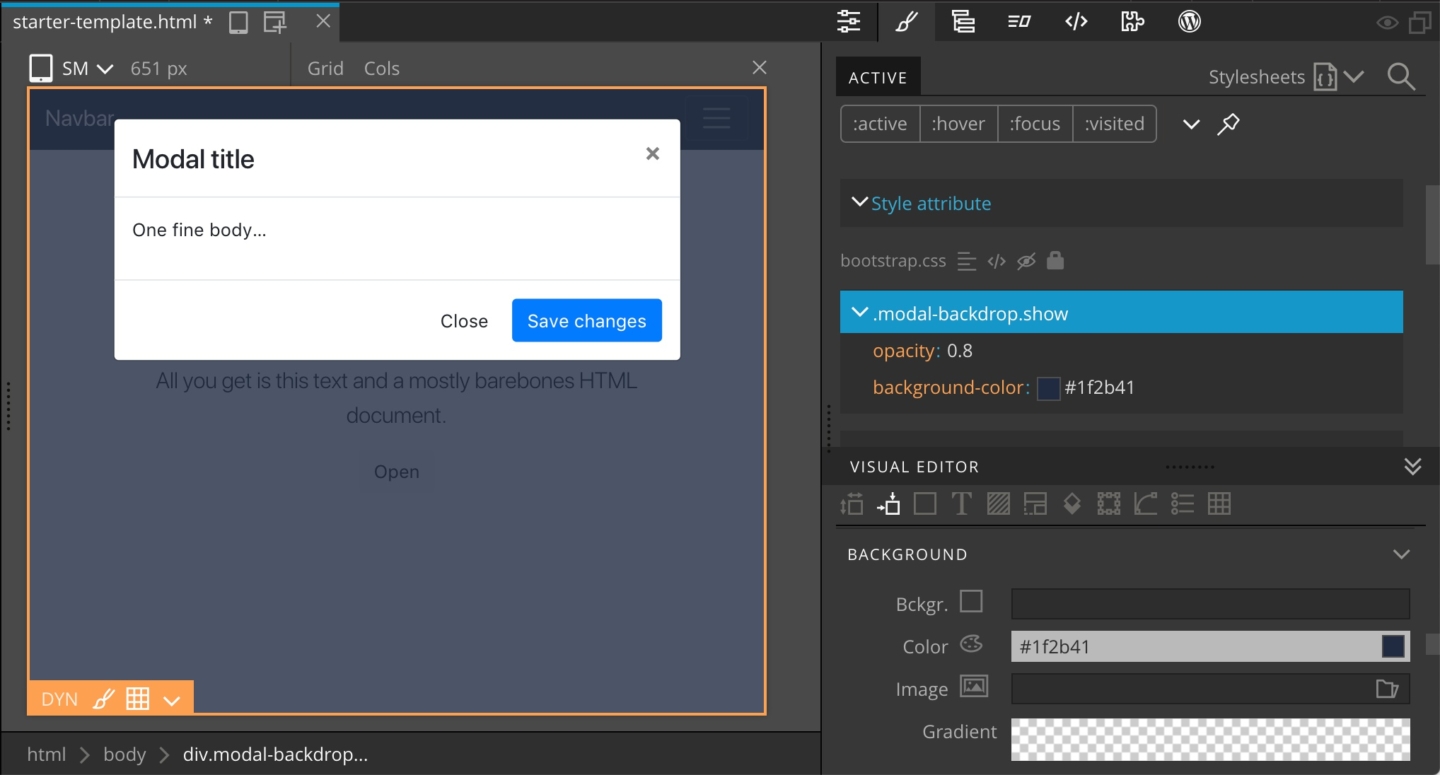 Working With Dynamic HTML Elements | Pinegrow Web Editor