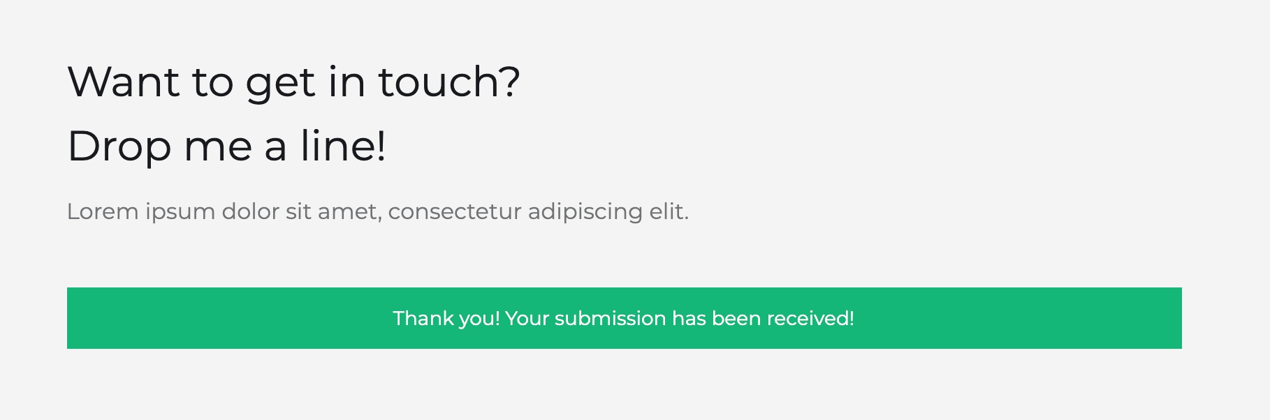 Form was successfully submitted.