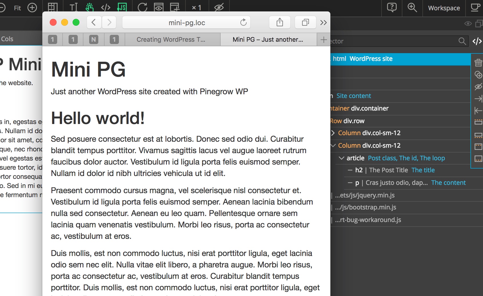 Overview of the Theme Creation Process | Pinegrow Web Editor