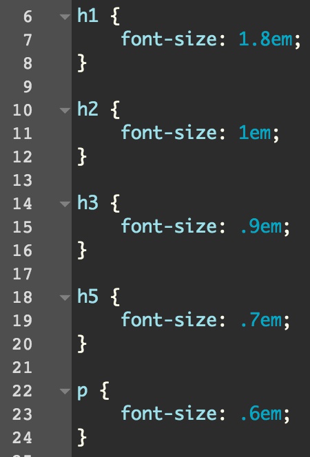 Font styling in the Pinegrow code editor