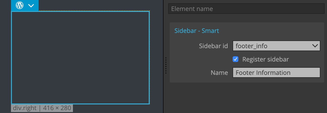 Register and display a sidebar.