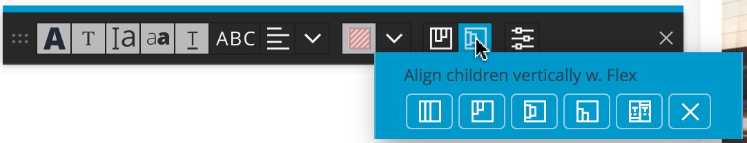 The Pinegrow Floating Tools allows easy alteration of page layout through flex
